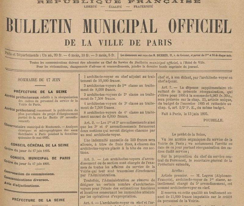 Liste des architectes-voyers de 1898 à nos jours - Architectes