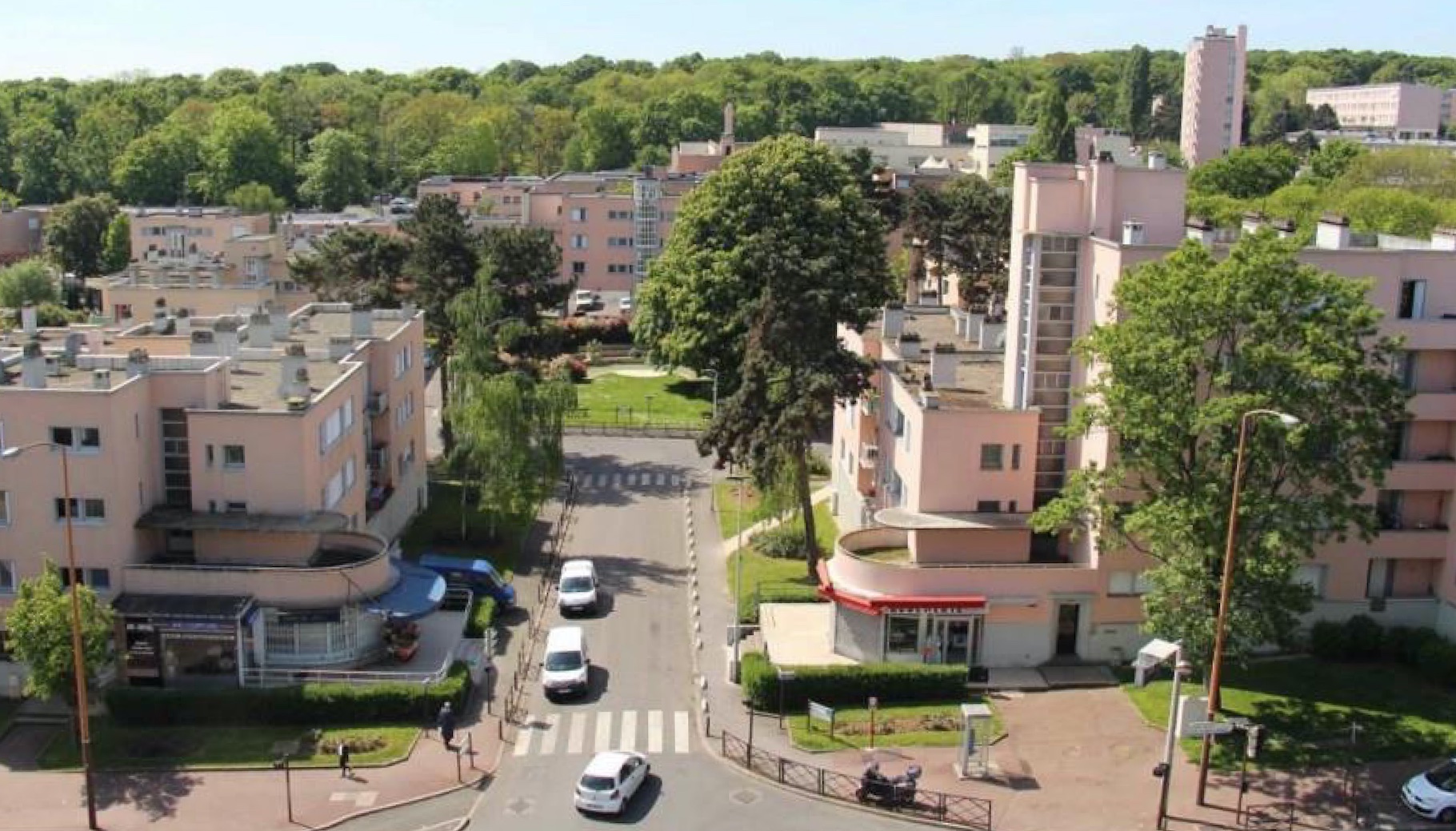 Entrée de la cité-jardin de la Butte Rouge